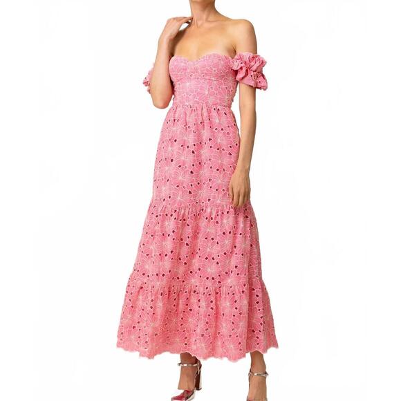NEW LINE AND DOT tasia maxi dress in pink